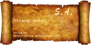 Streng Antal névjegykártya